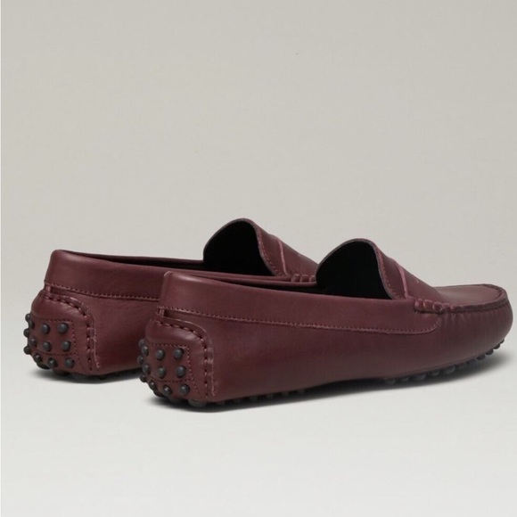 M.Gemi Pastoso Burgundy Leather Loafers Size 6 - Picture 3 of 10